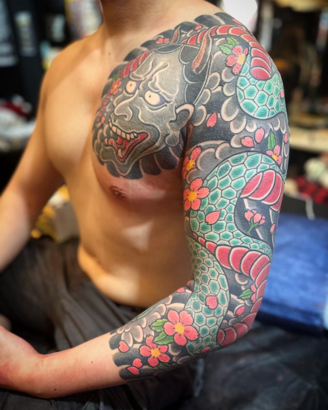 Backpiece in progress by Horisumi real japanese tattoos  AuthentInk